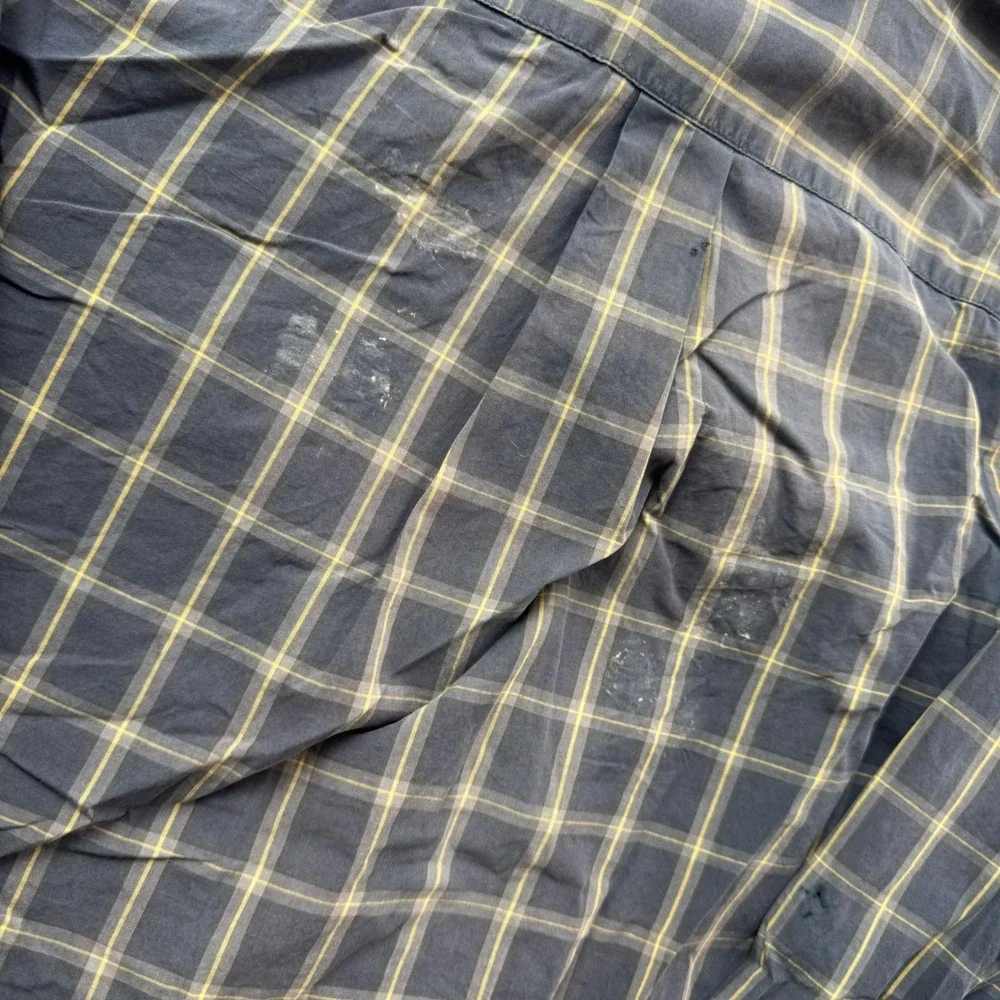 Ralph Lauren Boys XL 18-20 Plaid Button Down Shirt Navy Blue Yellow Red Pony